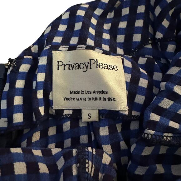 Privacy Please Orchard Romper Elysian Blue Plaid Revolve - Picture 4 of 11